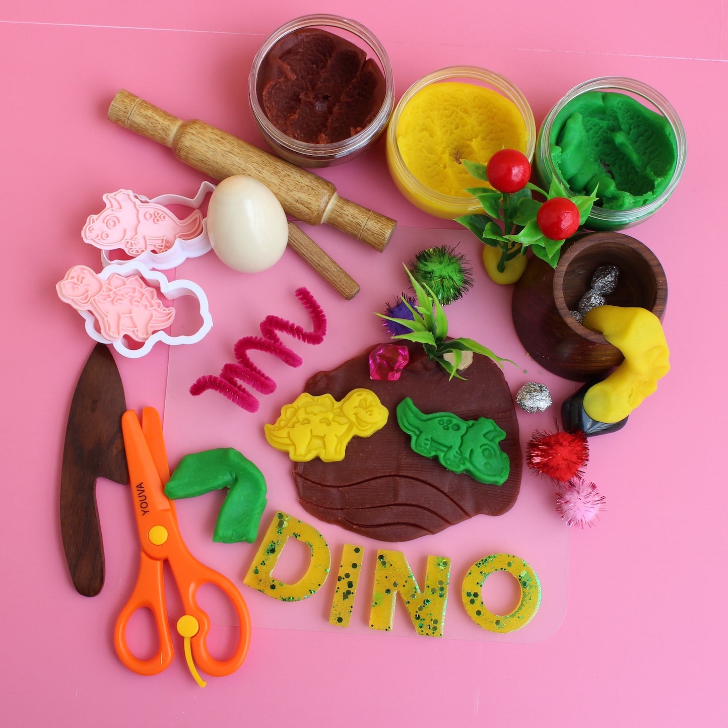 Dino Safari – Dinosaur Theme Dohdle Playdough Kit