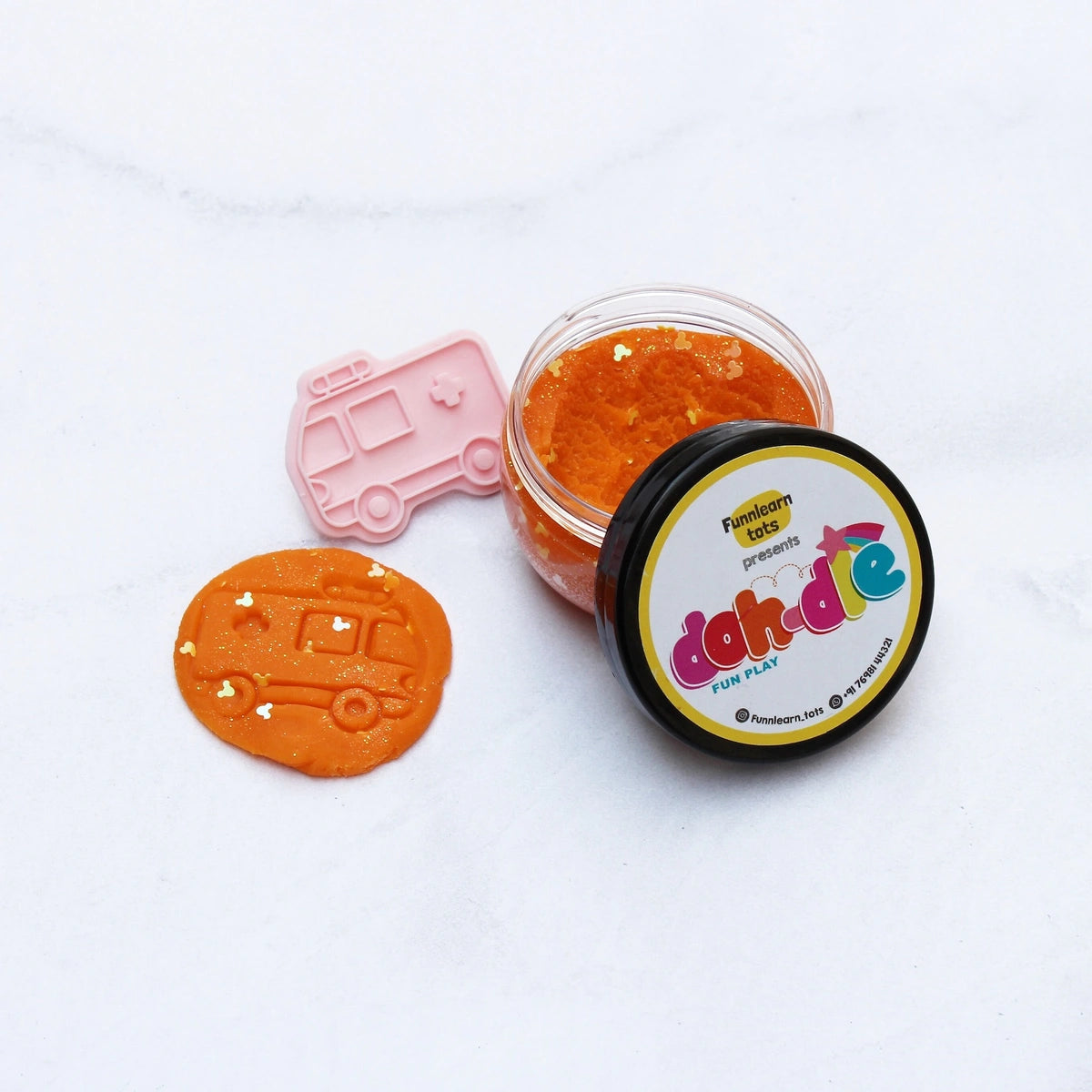 Orange 1pc – Glitter Dohdle Playdough