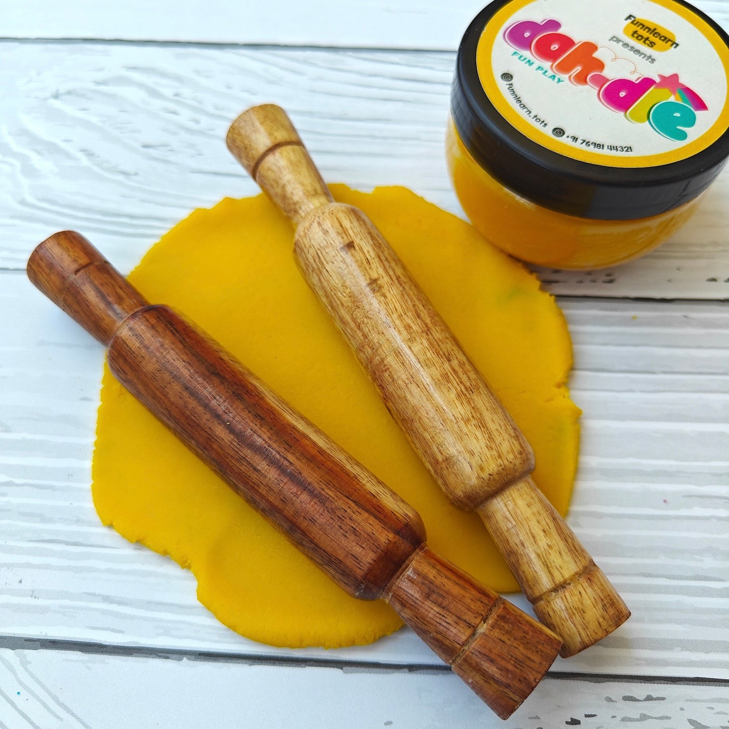 Wooden Rolling Pin – Dohdle Playdough