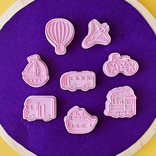 Transport Vehicles (Land, Water and Air) Theme Stamp Cutters – Dohdle